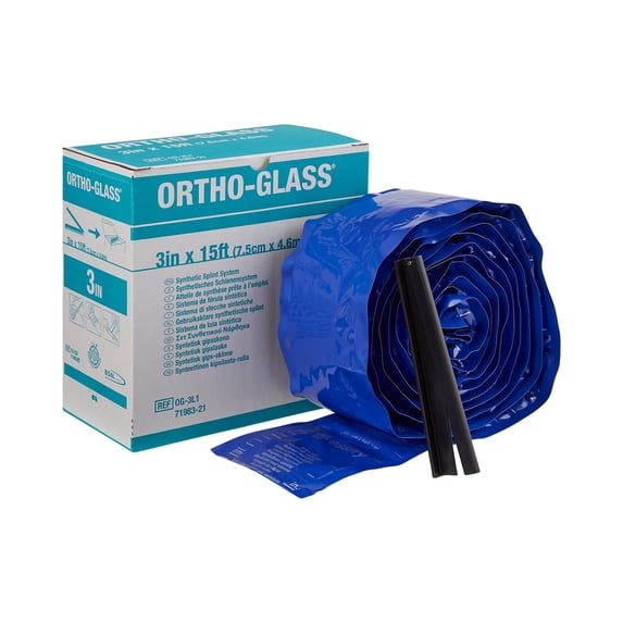ORTHO-GLASS Padded Splint Roll 3" x 15' Fiberglass White OG-3L2, 1 Ct