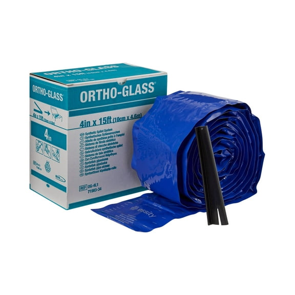 ORTHO-GLASS Padded Splint Roll 4 Inch X 15 Foot Fiberglass White OG-4L2, 1 Ct