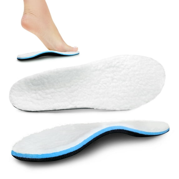 ORTHOS Shearling Orthotic Insoles - Inserts w/ Arch Support for Slippers,
Sheepskin Lined Boots