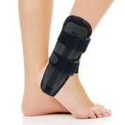 ORTONYX Ankle Stabilizer Brace, Stabilizing Stirrup Splint for Foot Injuries, Tendonitis, and Ankle Support, One Size Fits Most - Black - AB01
