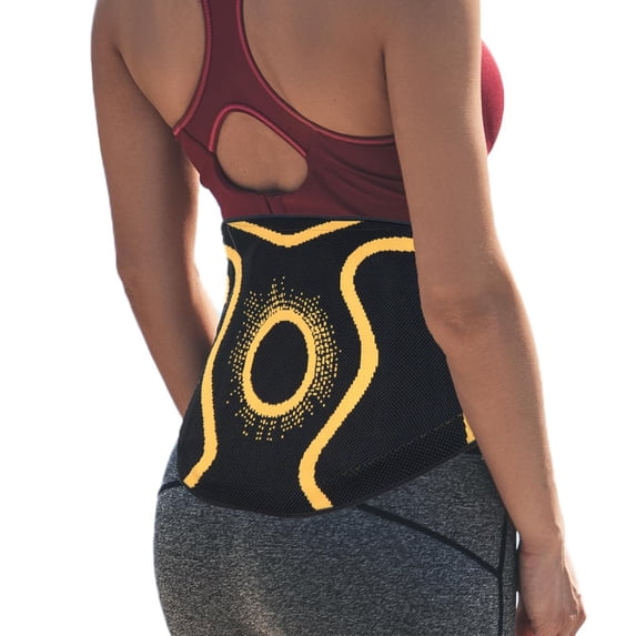 ORTONYX Lumbosacral Back Support Brace - 3D Knitted Design with 4 Embedded Stays, Breathable and Elastic Material, Velcro Closure with Hand Loop for Easy Use M-L/KB725