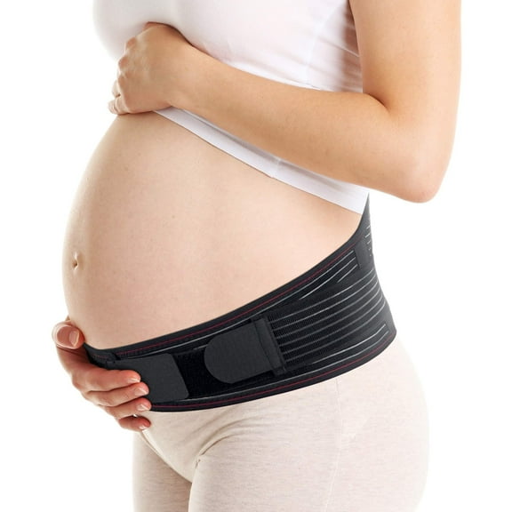 ORTONYX Maternity Support Belt - Back, Pelvic, Hip, Abdomen, Sciatica Pain Relief - Belly Band for Pregnant Women- L/XXL Black
