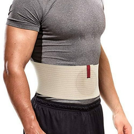 ORTONYX Premium Umbilical Hernia Belt for Men and Women / 6.25" Abdominal Binder With Hernia Support Pad - Navel Ventral Epigastric Incisional and Belly Button Hernias - Beige OX5241-3XL Plu