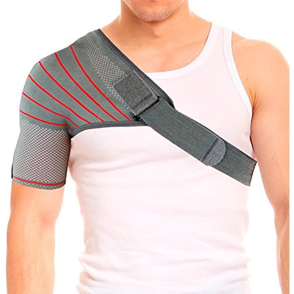 ORTONYX Shoulder Stability Brace Compression Sleeve for Rotator Cuff Support, Injury Prevention, Dislocated AC Joint, Labrum Tear, Frozen Shoulder Pain, Sprain, Soreness, Bursitis/XXL