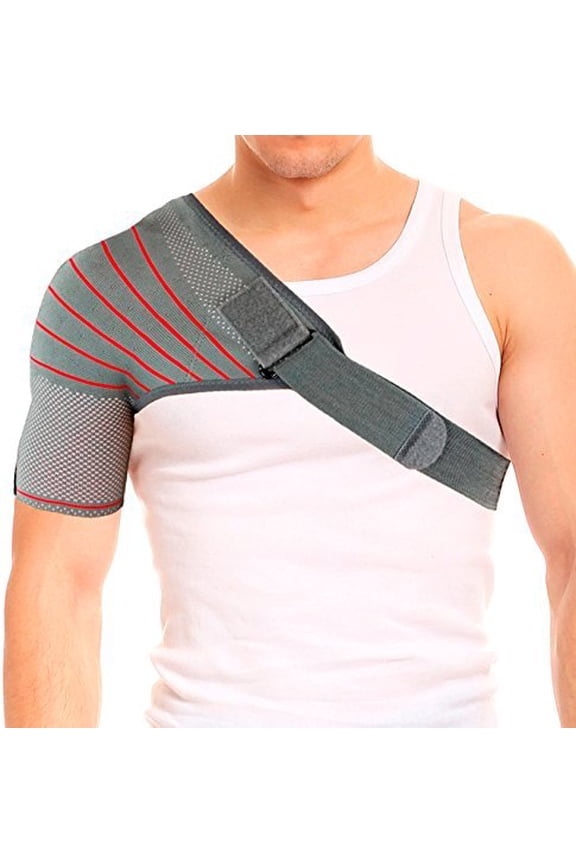 Shoulder Stability Brace Compression Sleeve for Rotator Cuff Support, Injury Prevention, Dislocated AC Joint, Labrum Tear, Frozen Shoulder Pain, Sprain, Soreness, Bursitis/XXL