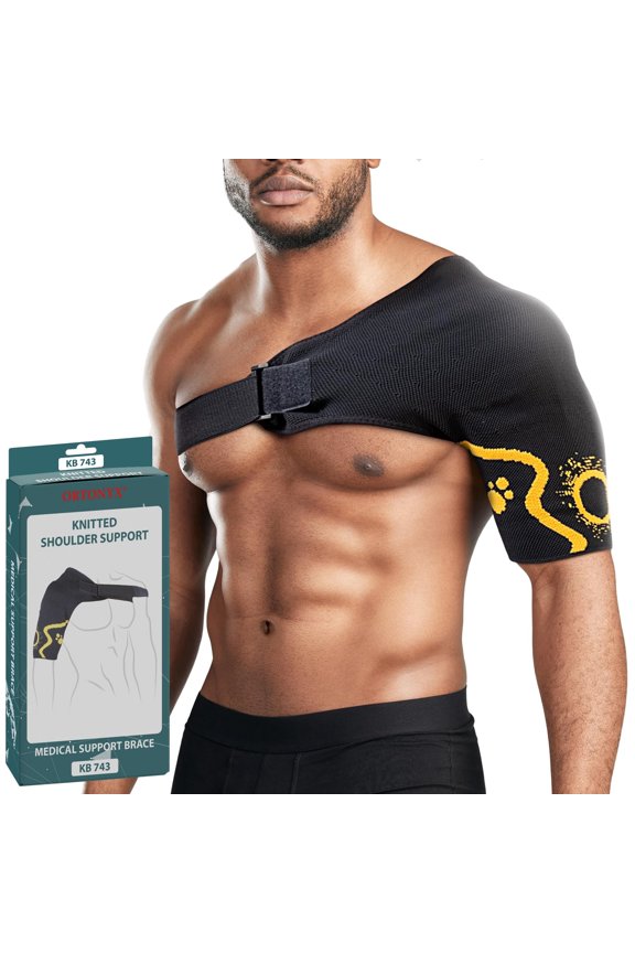 Shoulder Stability Brace Compression Sleeve for Rotator Cuff Support, Injury Prevention, Dislocated AC Joint, Labrum Tear, Frozen Shoulder Pain, Sprain, Soreness, Bursitis/XXL