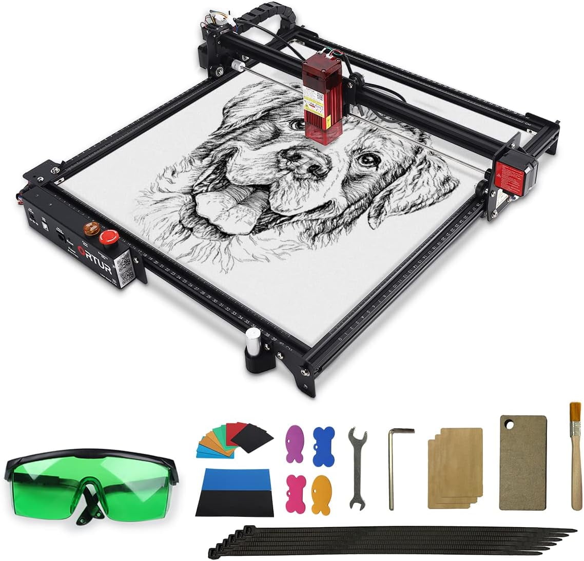 ORTUR Laser Engraver, Laser Master 2 S2 SF, 5500mW Laser Engraving Cutting Machine, 0.17 * 0.25mm Fixed-Focus Laser Cutter