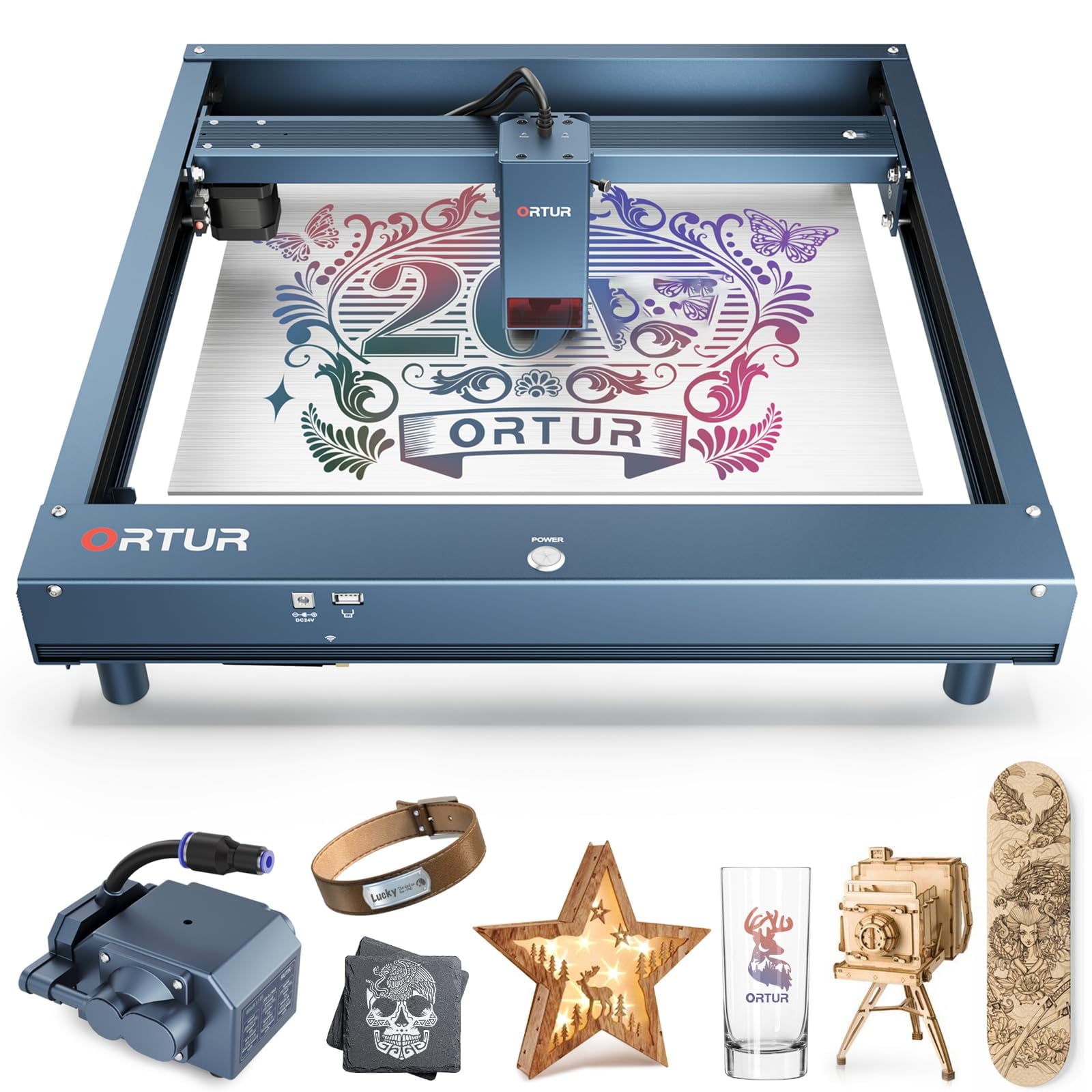 ORTUR Laser Master H10 20000mW Laser Engraver Laser, Laser Engraver Machine for Wood and Metal,Laser Cutting and Engraving Wood, Metal, Acrylic,Leather,