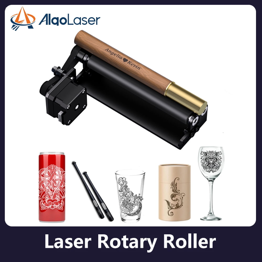 ORTUR Laser Rotary Roller YRR 3.0, Pre-assembled 360° Y-axis Rotary for Cylinder Engraving, Adjustable Diameters from 1mm-41mm