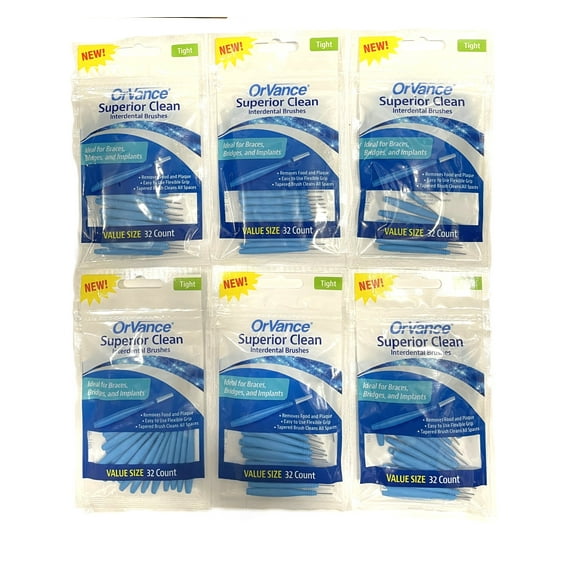 ORVANCE Interdental Brushes - 32 Count (PACK OF 6)