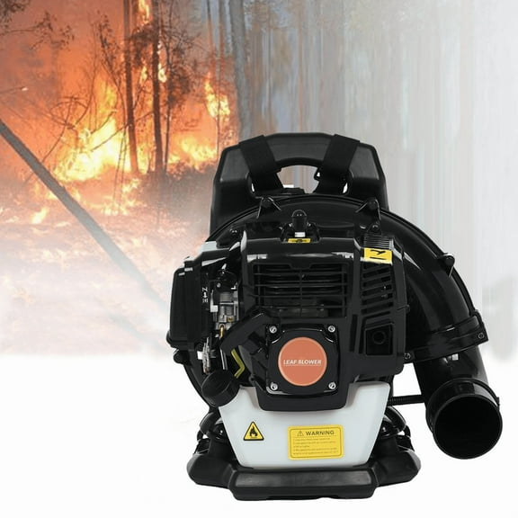 ORVELDIN 52CC Backpack Leaf Blower Gas Powered, 1.7HP 2-Stroke Engine, 550CFM High Velocity Air Cooling System, Adjustable Backpack Blowers Gas for Lawn, Garden, Yard, Snow, Gutter Cleaning