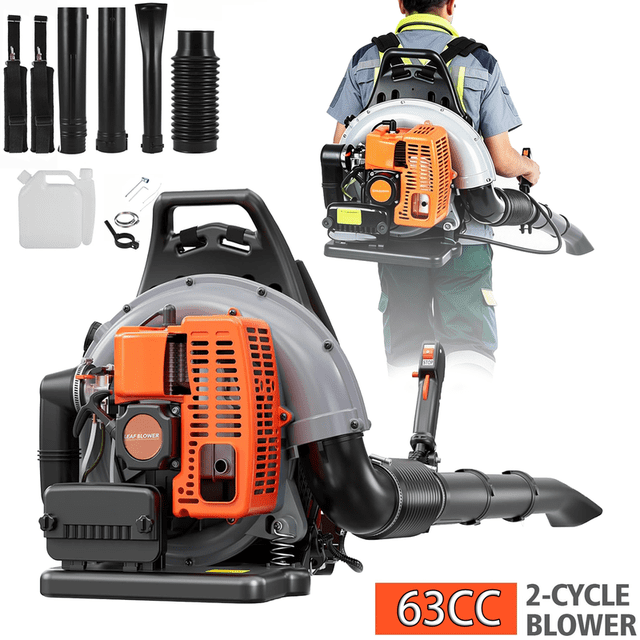 ORVELDIN 63CC Backpack Leaf Blower Gas Powered, 3HP 2-Cycle Engine ...