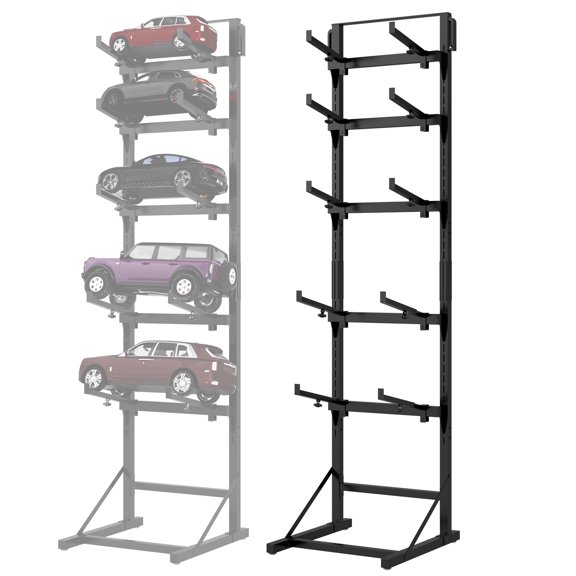 ORVELDIN RC Car Stand, Metal RC Car Storage Rack, 5 Tier Model Car Display Stand, Adjustable Workstation Shelf for Large 1/10+ RC Cars/Trucks