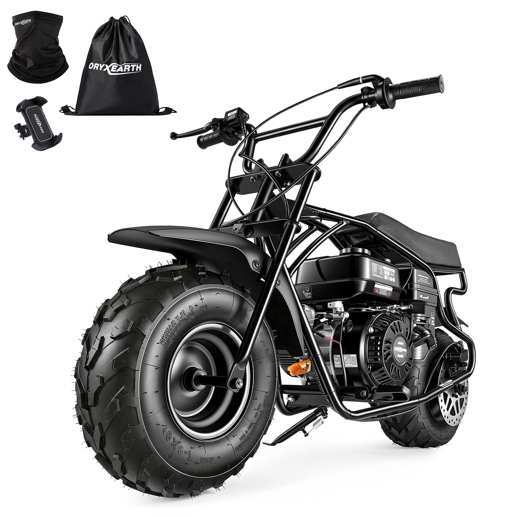 Oryxearth 4-Stroke Mini Bike, 196CC Gas Powered Dirt Bike, Off