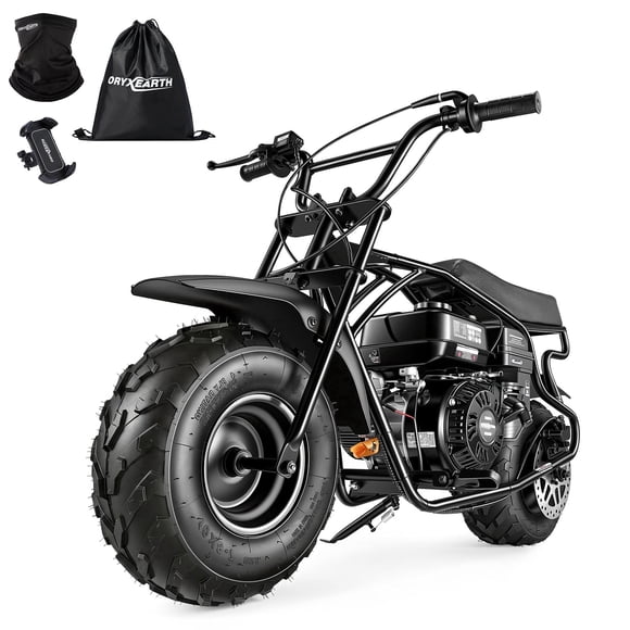 Oryxearth BRM200-2 Basic 4-Stroke Minibike, 196CC Gas Powered Dirt Bike,Off-Road Trail for Adult, up to 30 Mph, Black