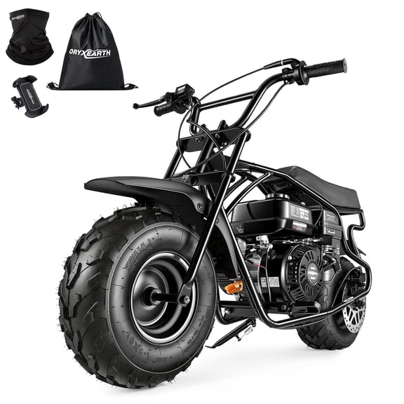 Oryxearth BRM200-2 Basic 4-Stroke Minibike, 196CC Gas Powered Dirt Bike,Off-Road Trail for Teens and Adult, up to 35 Mph, Black