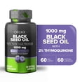thumbnail image 1 of ORZAX 1000 mg Black Seed Oil Organic Cold Pressed Capsules with 20mg Thymoquinone for Immune Support, Good Hair, Skin, and Joints (60 Soft Gel Capsules), 1 of 6