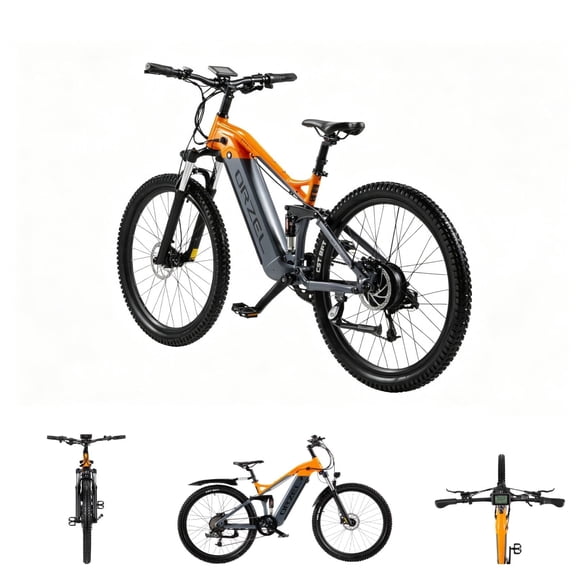 Orzelebike 27.5" Electric Bike for Adults,1000W E Bike,48V 20Ah,Shimano 9-Speed, Front Suspension, Suitable for All-Terrains