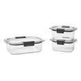 thumbnail image 1 of Rubbermaid® Brilliance® Leak-Proof Food Storage Containers with Airtight Lids, Set of 3 (6 Pieces Total) | BPA-Free & Stain Resistant, 1 of 4