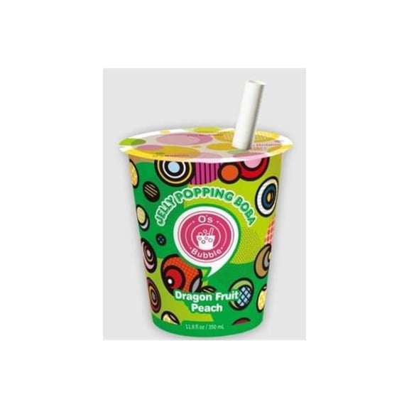 OS Bubble 11.7 fl oz Dragon Fruit Peach Jelly Popping Boba - Case of 8