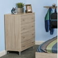 thumbnail image 1 of OS Home & Office Furniture Contemporary Four Drawer Chest Sandy Birch Dresser, 1 of 2