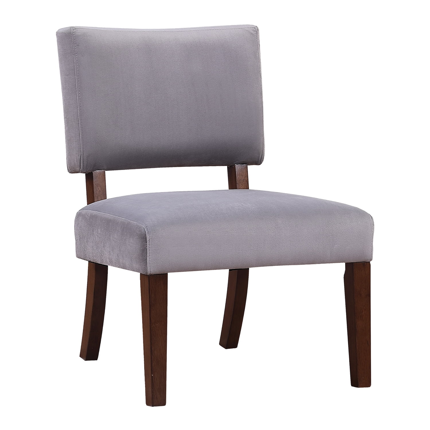 American Furniture Classics OS Home and Office Furniture Jasmine Upholstered Accent Chair with Wooden Legs-Finish:Charcoal Velvet