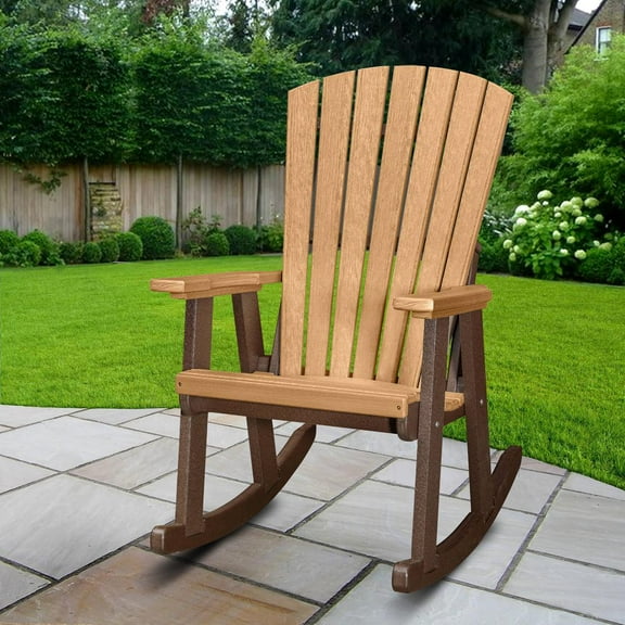 OS Home and Office 518CTB Rocking Chair in Cedar with a Tudor Brown Base