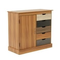 thumbnail image 1 of OS Home and Office Furniture 39.25" 5-Drawer Modern Wood Cabinet in Yellow Oak, 1 of 6