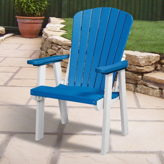 OS Home and Office Furniture 42" Resin Fan Back Chair in Blue/White