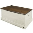 thumbnail image 1 of OS Home and Office Furniture Cottage Series Wood Storage Trunk in Distressed Wht, 1 of 5
