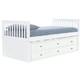 thumbnail image 1 of OS Home and Office Furniture Model 0235-K12-R-KD Twin Rake Bed with 12 Drawers in White, 1 of 6