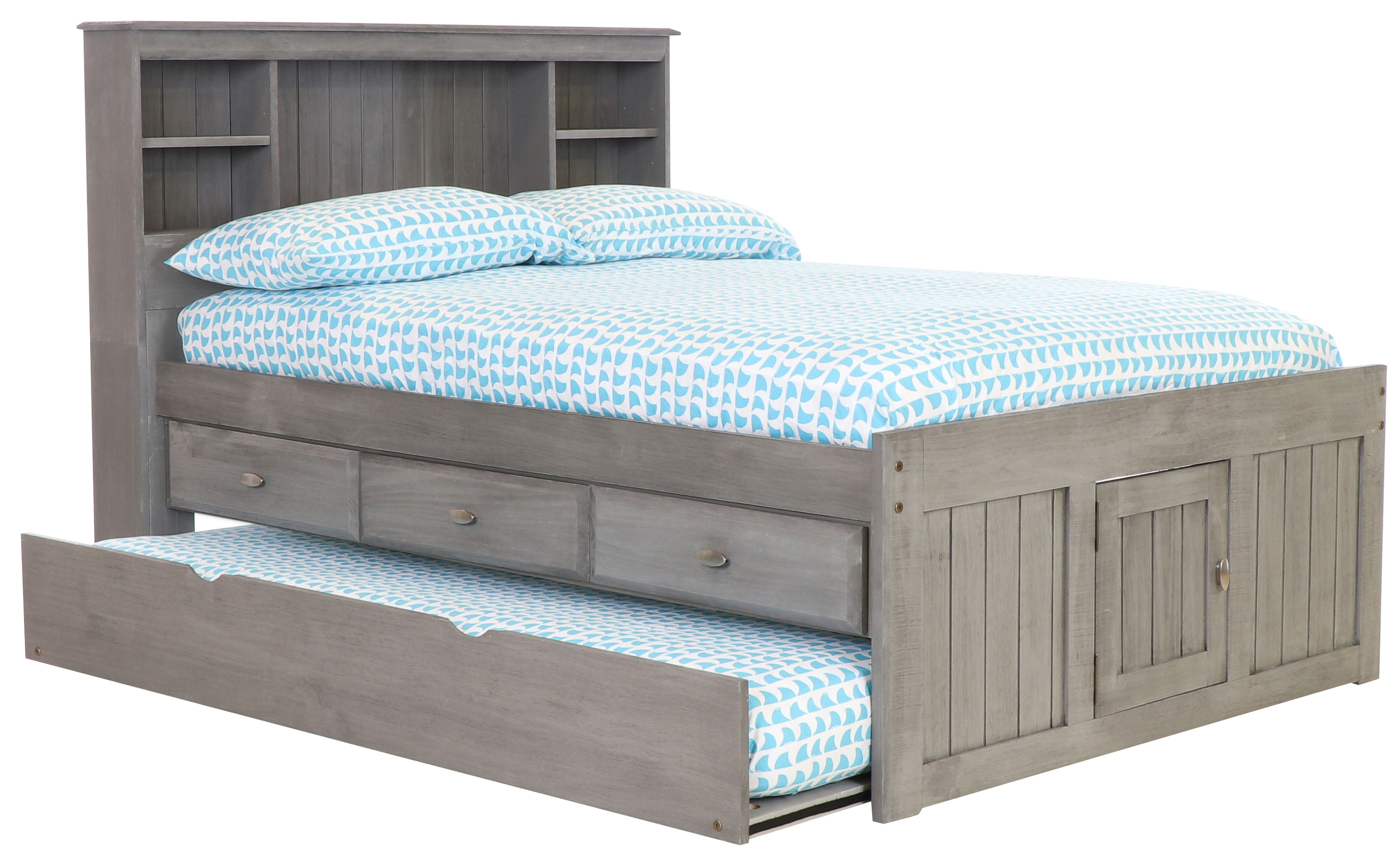 Merax Solid Wood Captain Bed with Trundle and Drawers, Twin, Multiple