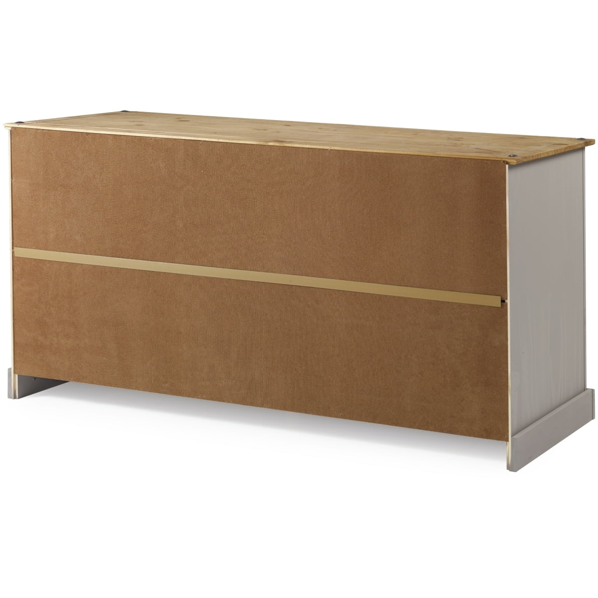 Cottage Series Gray Pine Wood Buffet Sideboard with Storage
