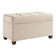 thumbnail image 1 of OS Home and Office Furniture Storage Ottoman in Cream, 1 of 7
