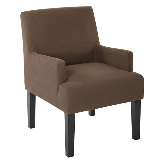 OS Home and Office Furniture Transitional Fabric Guest Chair in Chocolate