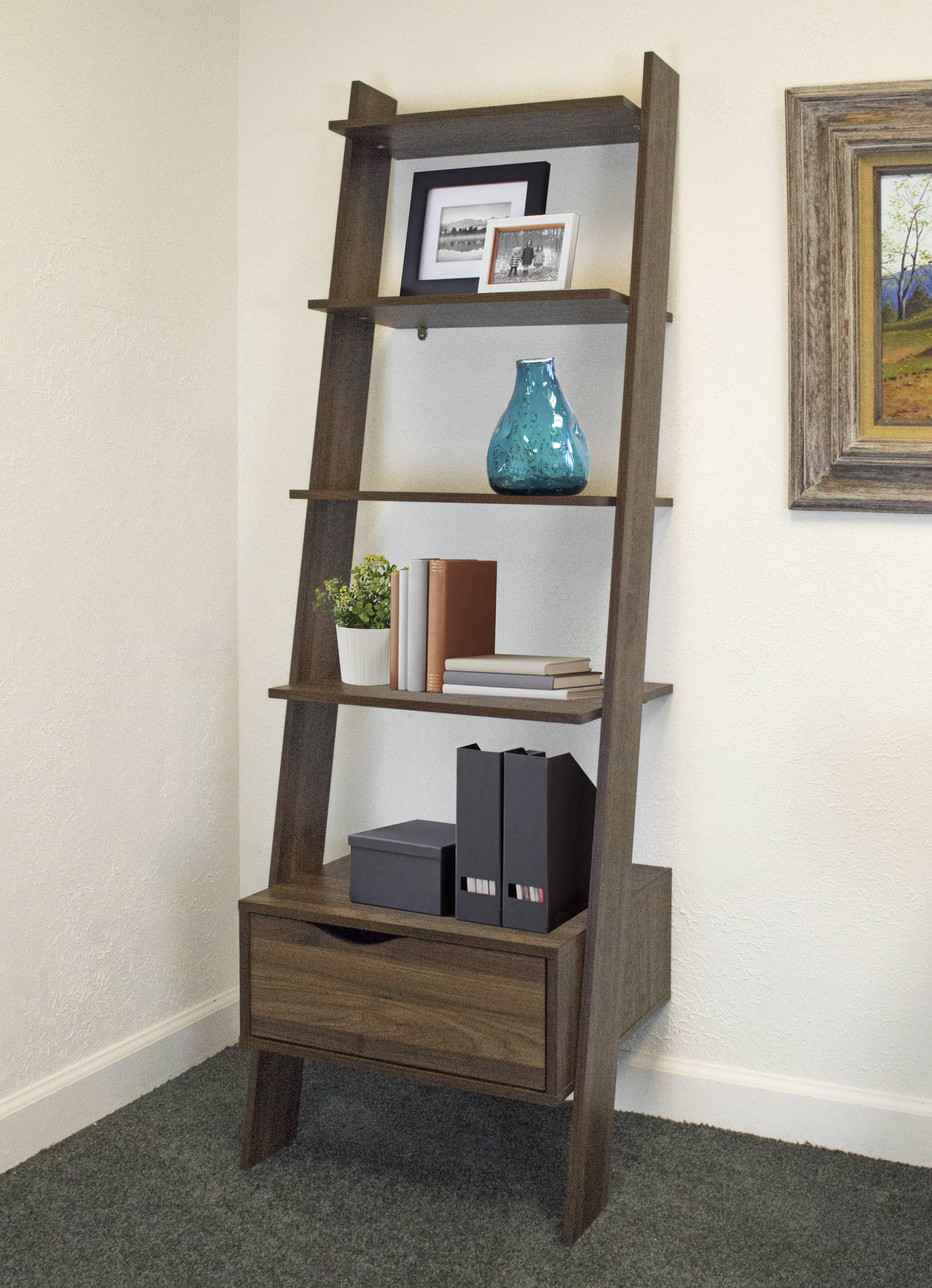 Mid century ladder shelf deals
