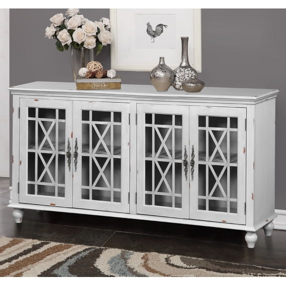 OS Home and Office Model 65-200 Harper's Branch Large Accent Console in White