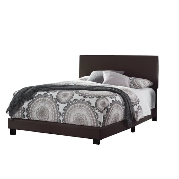 OS Home and Office Model 766-BR King Sized PU Bed in One Box in Brown