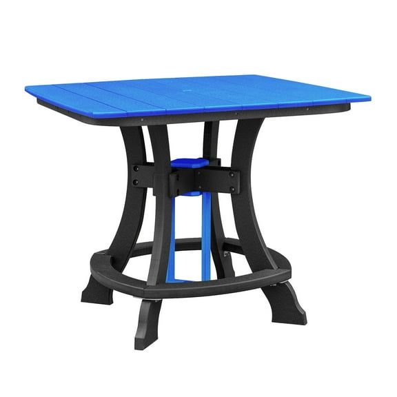 OS Home and Office Model Counter Height Square Table in Blue with Black Base - N/A