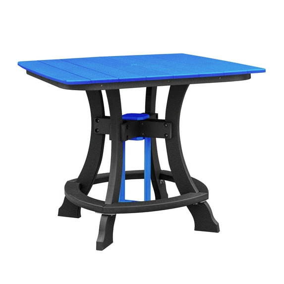 OS Home and Office Model Counter Height Square Table in Blue with Black Base - N/A