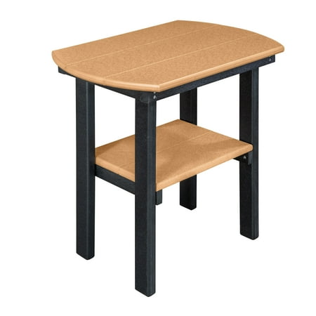 OS Home and Office Model Oval End Table in Cedar with a Black Base