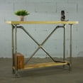 thumbnail image 1 of OS Home and Office Model PSTX-BB Industrial Vintage 2-Tier Pipe Console-Sofa Hall Table - etagere Metal and Reclaimed-Aged Wood Finish, 1 of 4