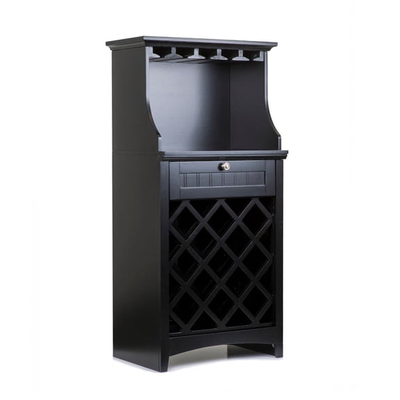 OS Home and Office Wine Cabinet in Black