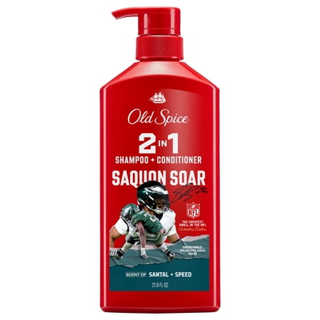 Old Spice Saquon Soar 2-in-1 Shampoo & Conditioner for Men, Old Spice x NFL, Healthy & Full Looking Hair, 21.9 fl oz
