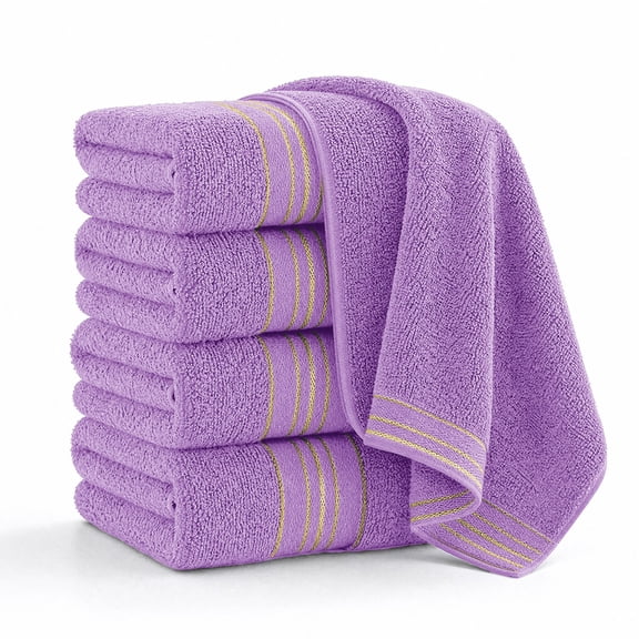 OS OMYSTYLE Towels Jumbo Bath Sheets - Extra Large Ring Spun Cotton Bath Sheets - Soft, Plush, Quick-Drying, Highly Absorbent, Great for Everyday Use - 27x54in, 380 GSM Bamboo Cotton, Purple