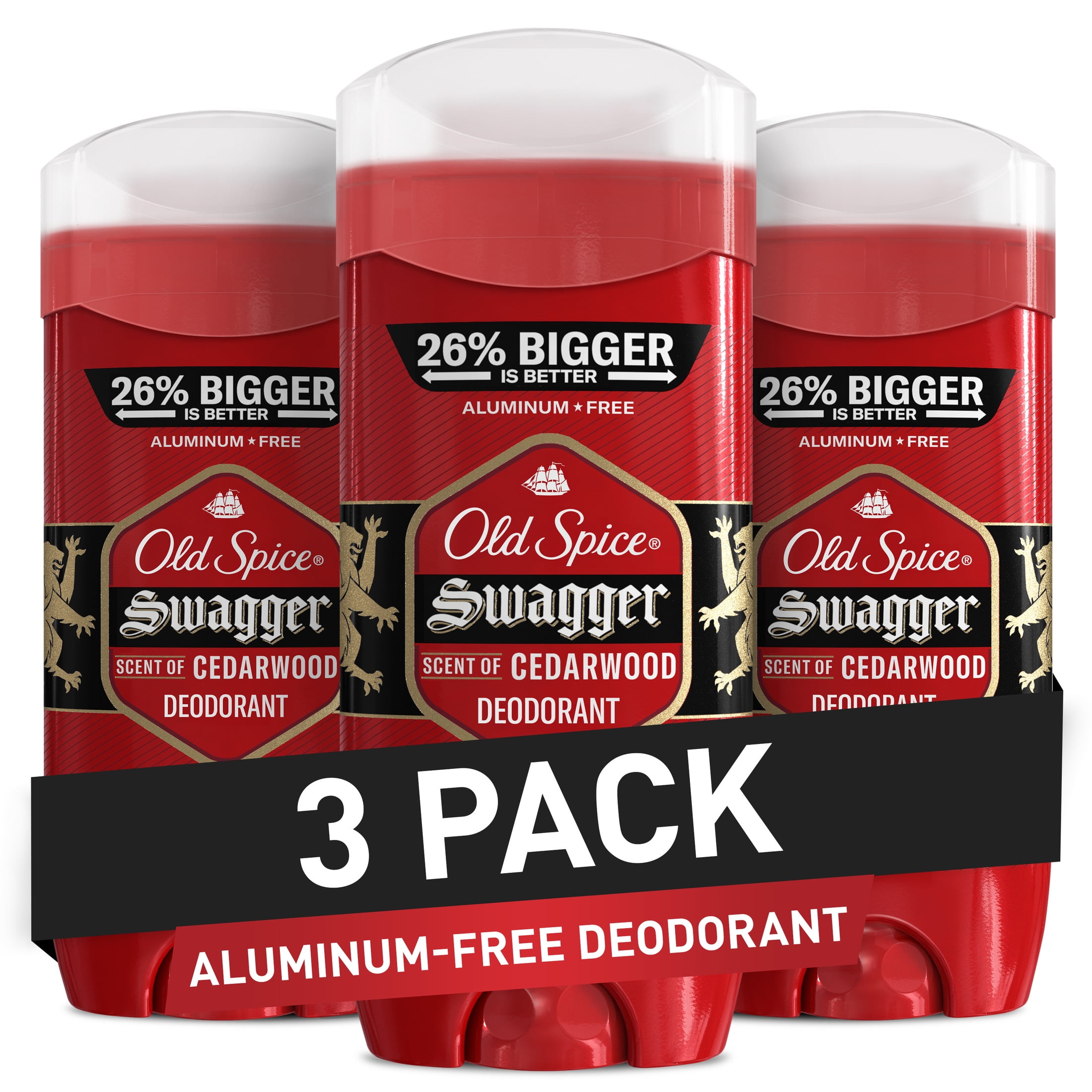 Old Spice Men's Deodorant Aluminum-Free Swagger, 11.4oz, 3 Pack