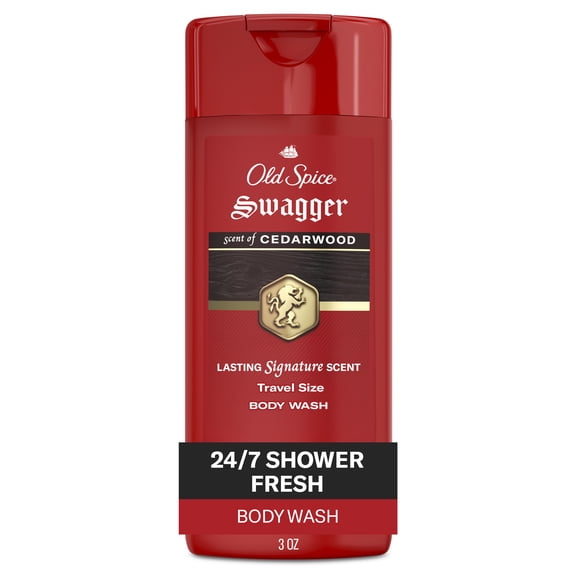 Old Spice Red Zone Swagger Men's Body Wash, All Skin Types, Scent of Cedarwood, 3 fl oz