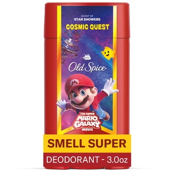Old Spice Men's Deodorant Aluminum Free, Cosmic Quest, Scent of Star Showers, Old Spice x The Super Mario Galaxy Movie, 24/7 Lasting Freshness, 3.0 oz