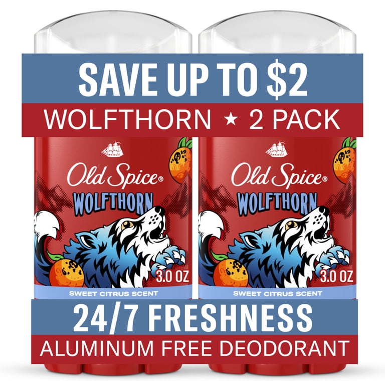Old Spice Deodorant for Men, Wolfthorn, Aluminum-Free, 24/7