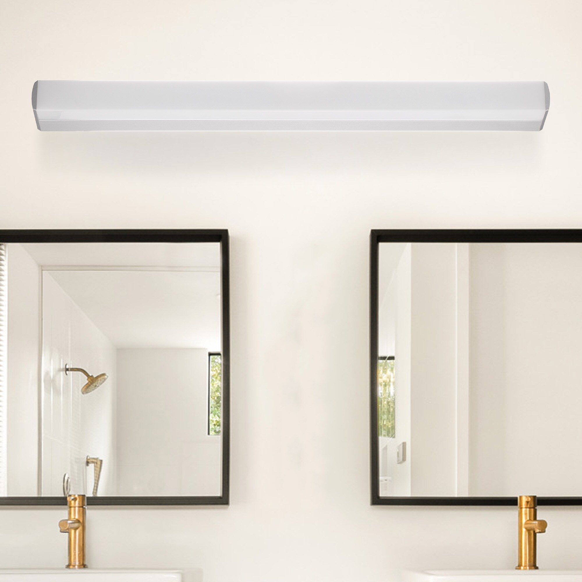 OSWL080 YANSUN 1Light Integrated LED Matte Black Bath Vanity Light